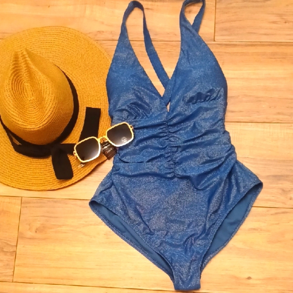Shade & Shore Sparkling Blue Swimsuit